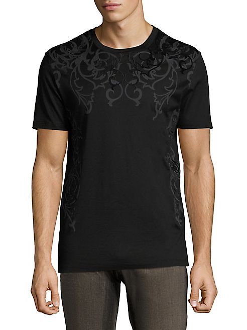 Versace Collection - Flocked Baroque Cotton T-Shirt