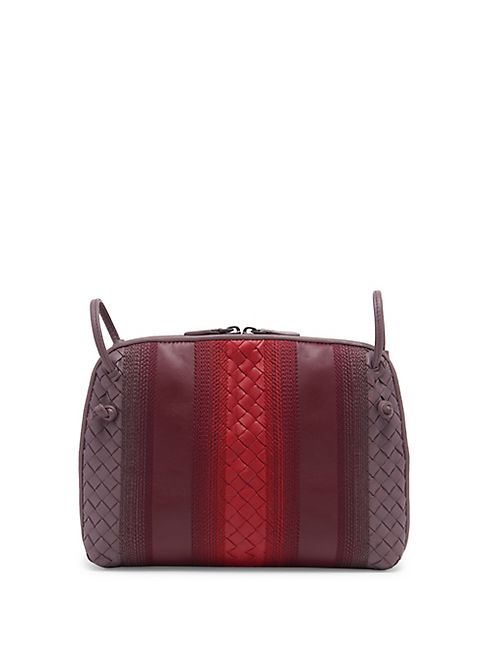 Bottega Veneta - Striped Leather Crossbody Bag