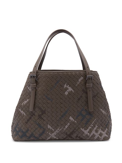 Bottega Veneta - Graffiato Embroidered Intrecciato Leather Tote