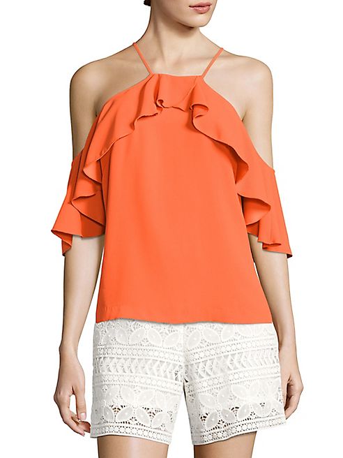 Trina Turk - Olan 2 Ruffled Cold-Shoulder Top