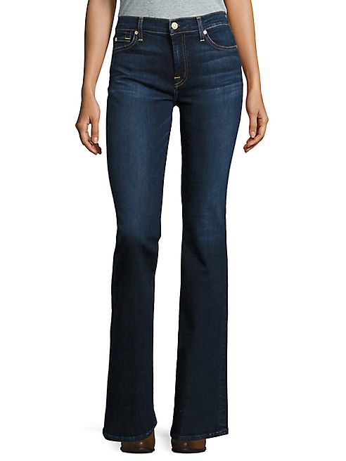 7 For All Mankind - Tailorless Dark Wash Bootcut Jeans