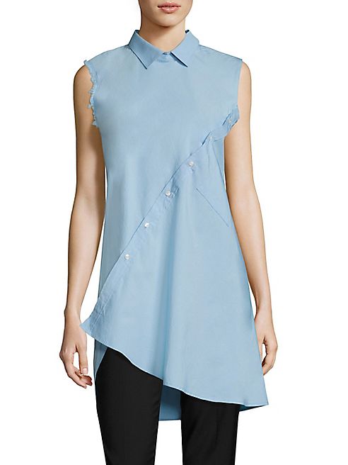 EACH X OTHER - Asymmetrical Cotton Poplin Shirt