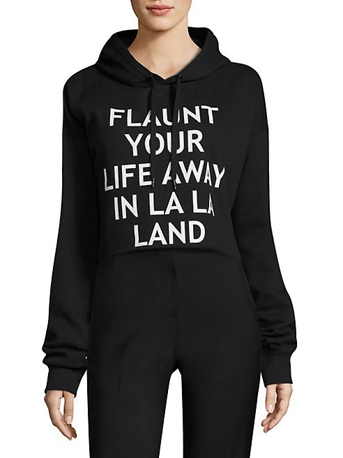 EACH X OTHER - Cropped Graphic Hooded Sweatshirt