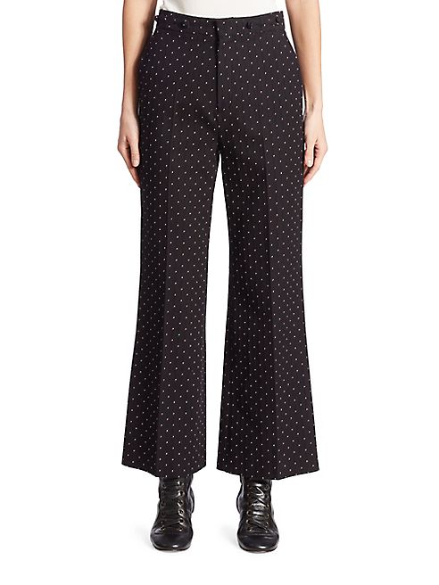 Chloé - Dots Jacquard Wide-Leg Pants