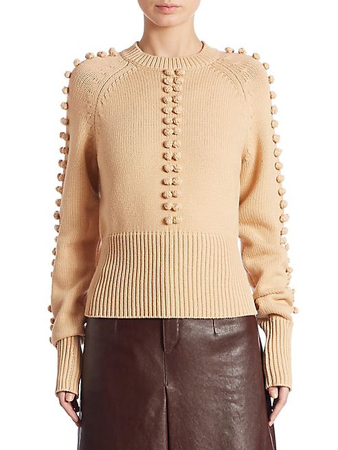 Chloé - Cropped Bobble-Knit Sweater