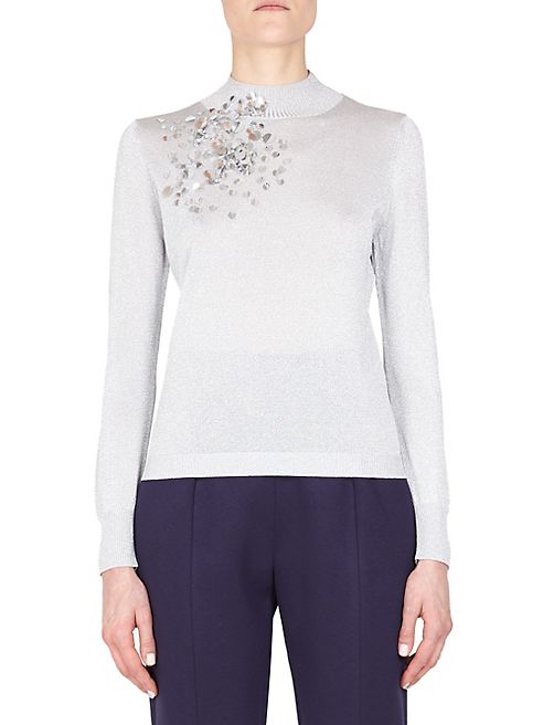 Delpozo - Embellished Ribbed Pullover