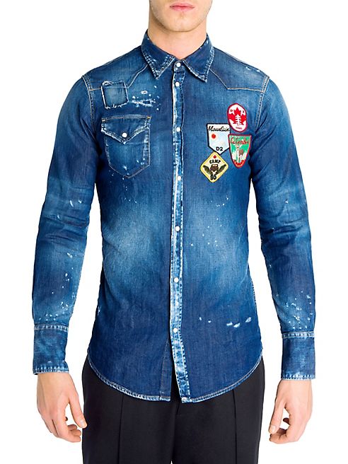 DSQUARED2 - Applique Patch Denim Shirt