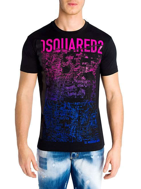 DSQUARED2 - D2 Map Graphic Print Tee