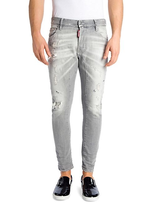 DSQUARED2 - Slim Fit Biker Distressed Jeans