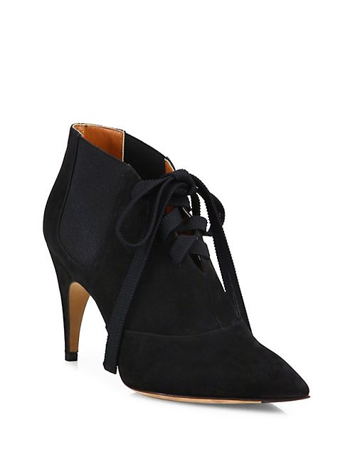 Derek Lam - Odeon Lace-Up Suede Booties