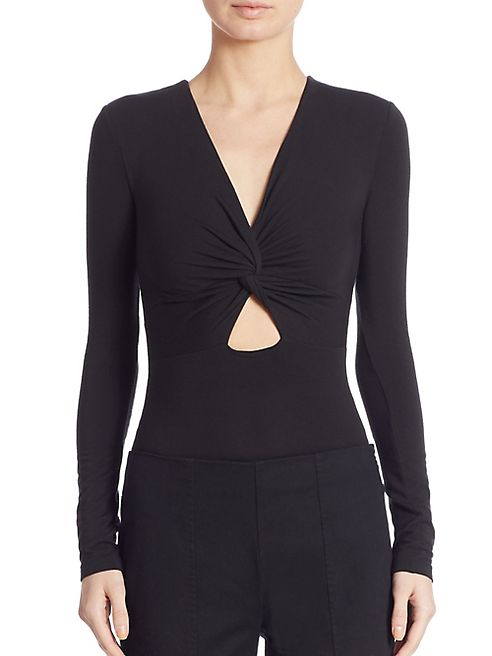 T by Alexander Wang - Twist-Front Cutout Bodysuit