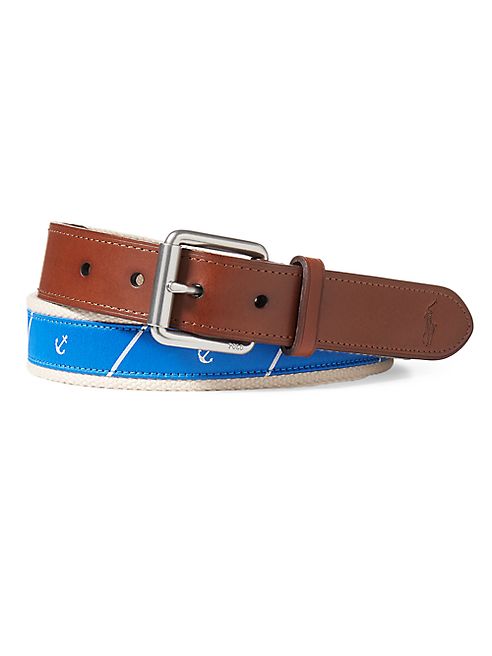 Polo Ralph Lauren - Silk-Blend Anchor-Tie Belt