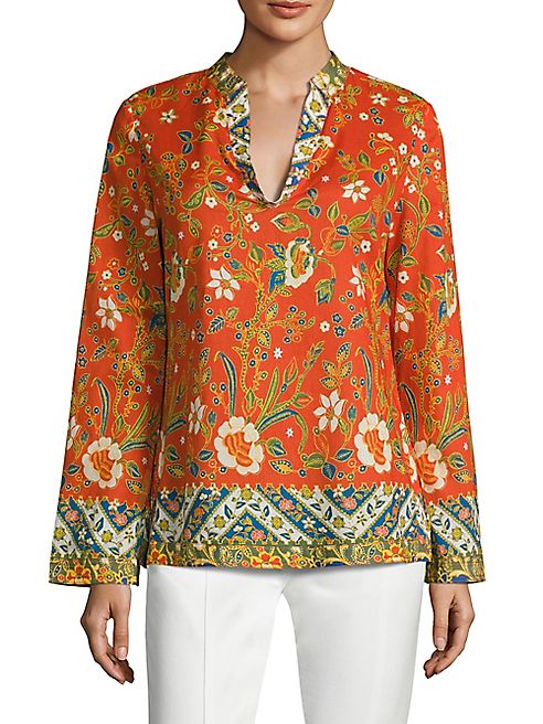 Tory Burch - Stephanie Floral-Print Cotton Poplin Tunic