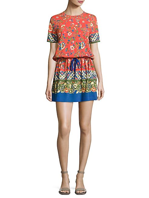 Tory Burch - Jessie Floral-Print Pima Cotton T-Shirt Dress