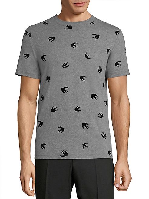 McQ Alexander McQueen - Dove Print Crew Neck Tee