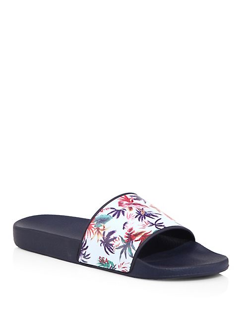 Saks Fifth Avenue Collection - Floral-Print Slides