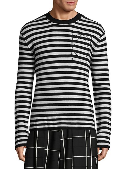 McQ Alexander McQueen - Stripe-Print Crewneck Tee