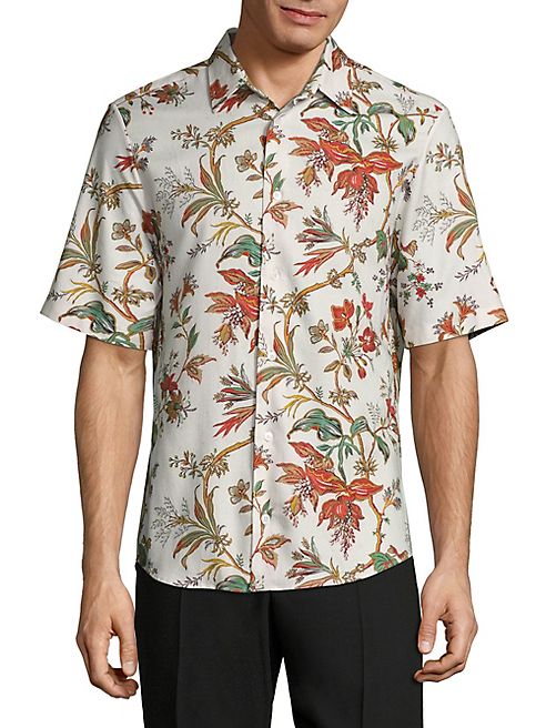 McQ Alexander McQueen - Floral Short Sleeve Shirt