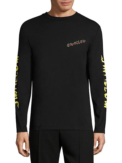 McQ Alexander McQueen - Swallow-Print Long Sleeve Tee