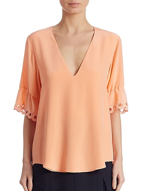 Chloé - Silk Eyelet Blouse