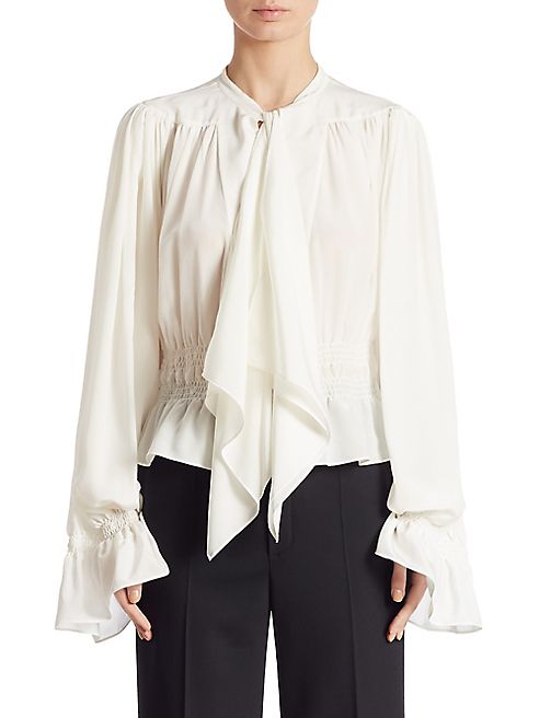 Chloé - Silk Tie Neck Blouse