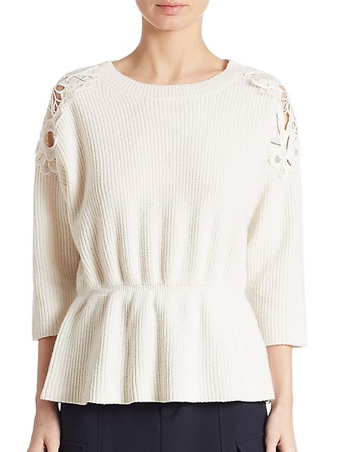 Chloé - Wool & Cashmere Lace Sweater