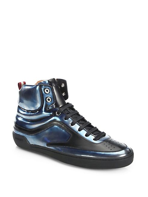 Bally - Etra Brushed Leather High-Top Sneakers