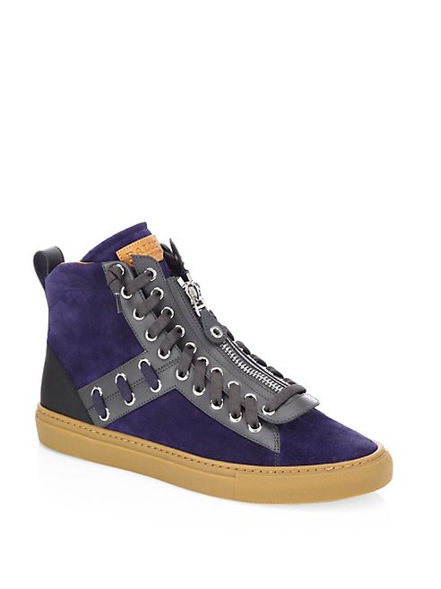 Bally - Helvio Studded Leather High Top Sneakers