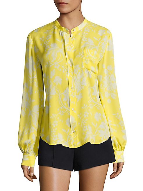 A.L.C. - Walter Floral-Print Silk Blouse