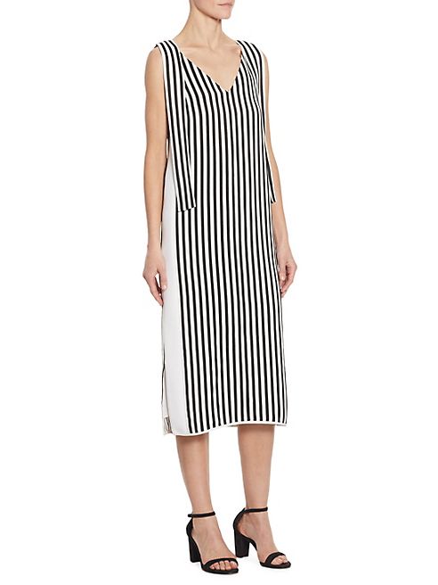 Victoria, Victoria Beckham - Striped Tie Shift Dress