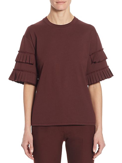 Victoria, Victoria Beckham - Pleated Cotton Tee