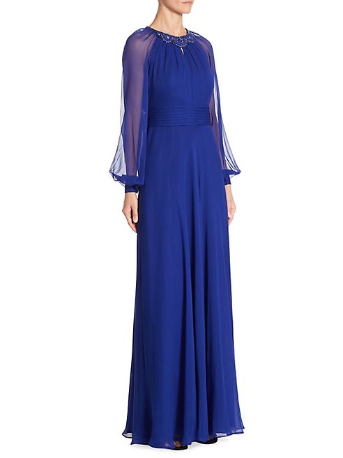 Teri Jon by Rickie Freeman - Silk Chiffon Dress