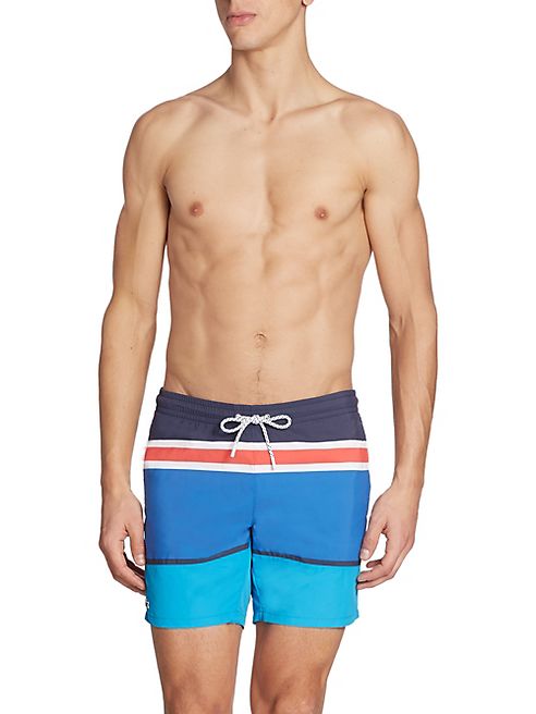 Lacoste - Engineered Stripe Swim Trunks