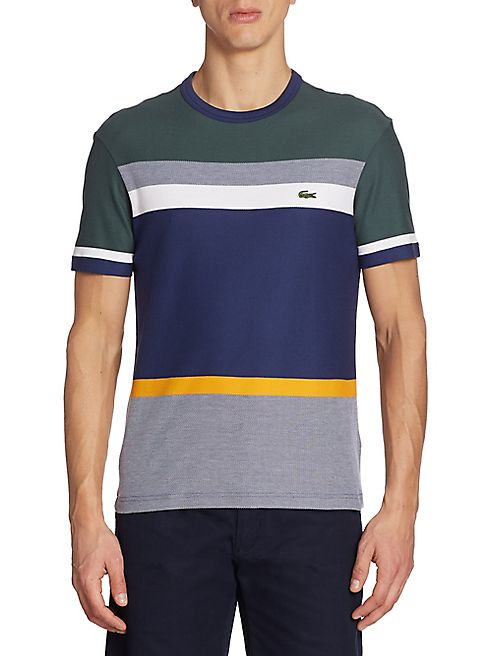 Lacoste - Honeycomb Engineered Stripe Tee