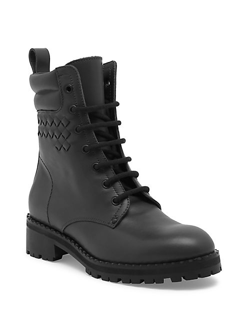 Bottega Veneta - Leather Lace-Up Boots