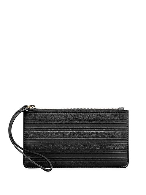 Graphic Image - Pebbled Leather Wristlet