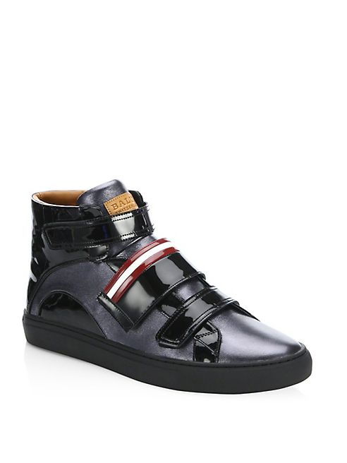 Bally - Herick Carbon Leather High Top Sneakers