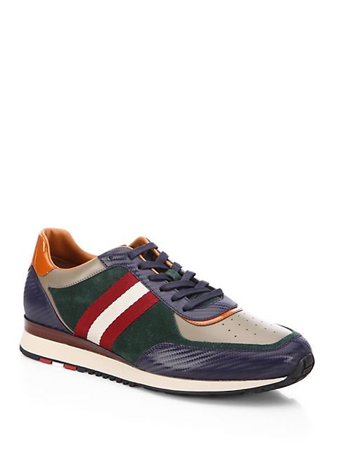 Bally - Aston Carbon Leather Runner Sneakers