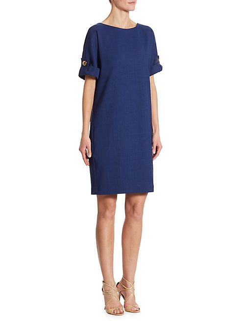 Badgley Mischka - Turnlock Sleeve Shift Dress