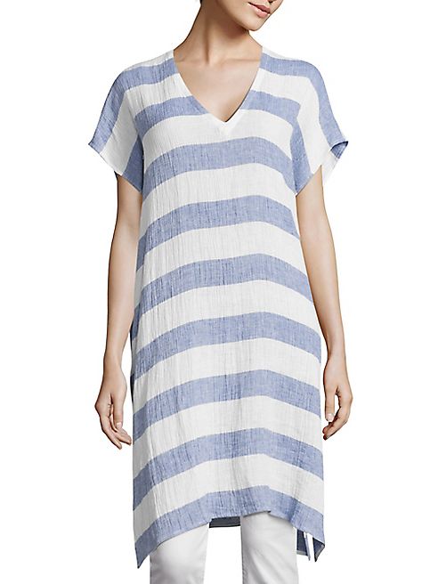 Eileen Fisher - Long Striped Linen Tunic