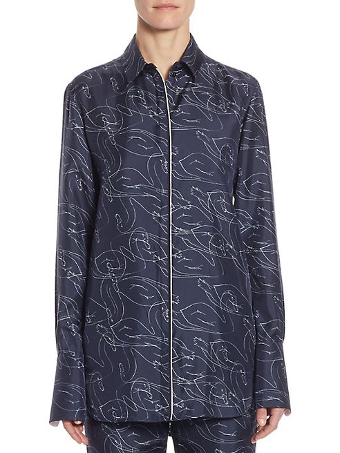 Victoria, Victoria Beckham - Silk Tux Cuff Shirt