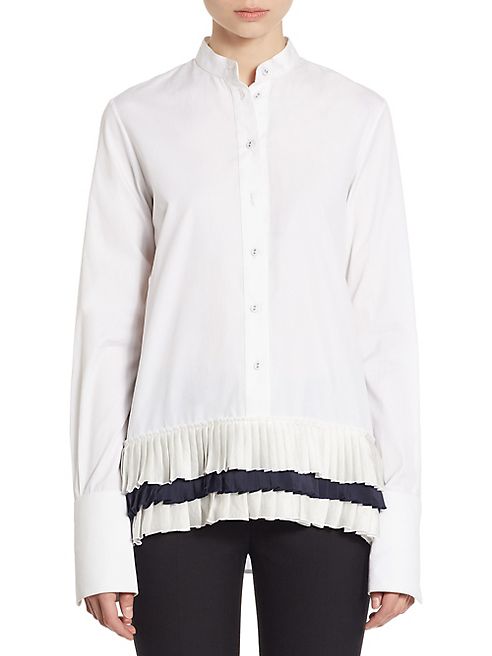 Victoria, Victoria Beckham - Pleated Hem Shirt