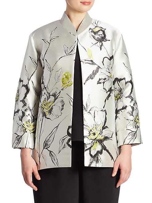 Caroline Rose - All In Bloom Floral Jacquard Jacket