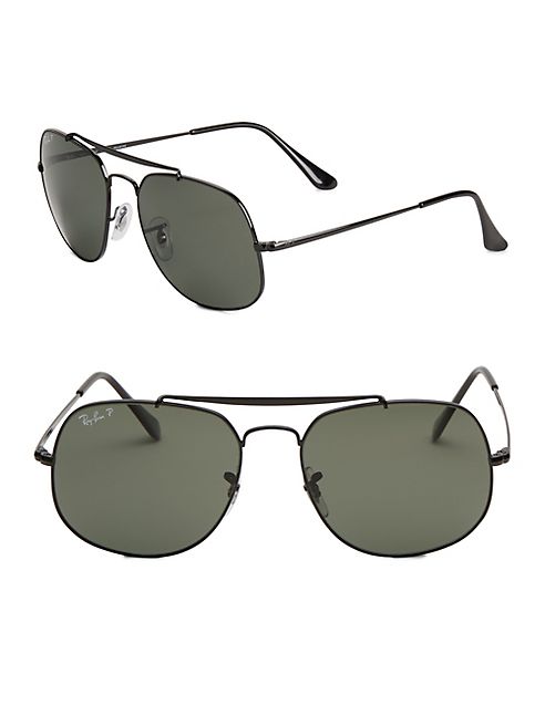 Ray-Ban - 57MM Polarized Square Aviator Sunglasses