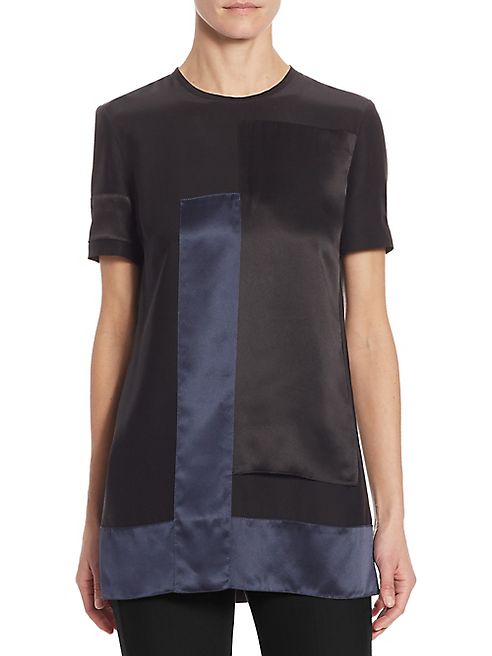 Victoria, Victoria Beckham - Paneled Silk Tee