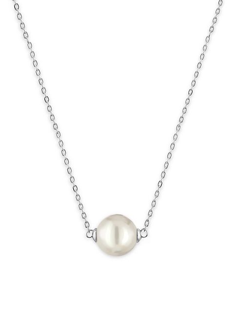 Majorica - 10MM White Pearl & Sterling Silver Pendant Necklace