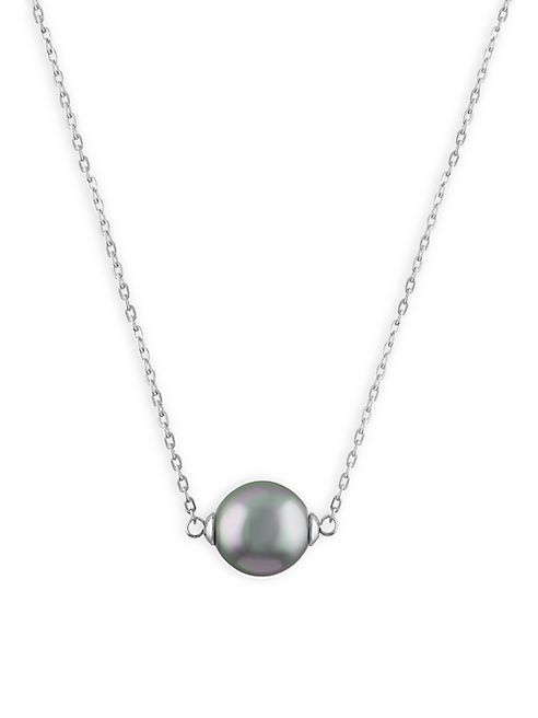 Majorica - 10MM Grey Pearl & Sterling Silver Pendant Necklace