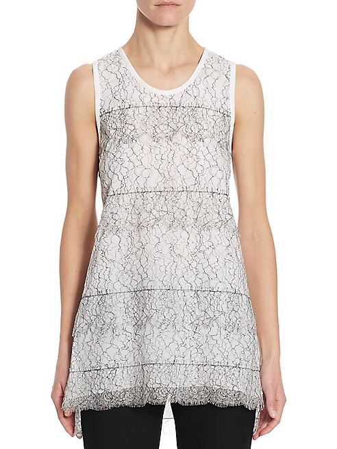 Victoria, Victoria Beckham - Layered Silk Lace Top