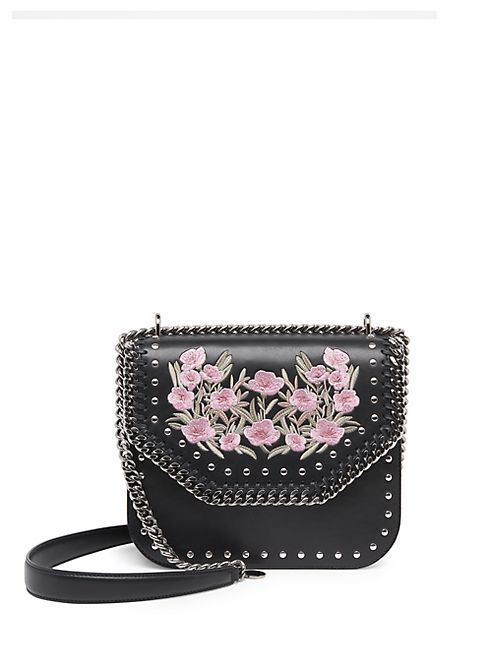 Stella McCartney - Falabella Box Embroidered Faux Leather Crossbody Bag