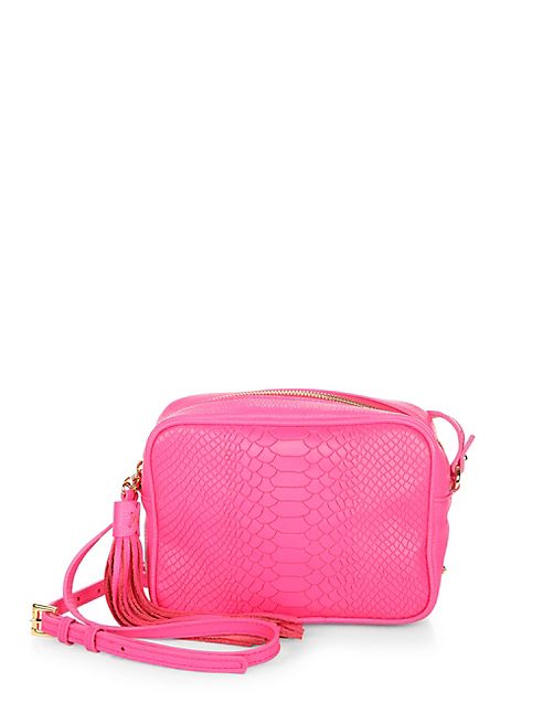 GiGi New York - Madison Python-Embossed Leather Crossbody Bag